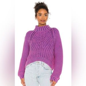 Chunky Purple sweet heart sweater from Free People